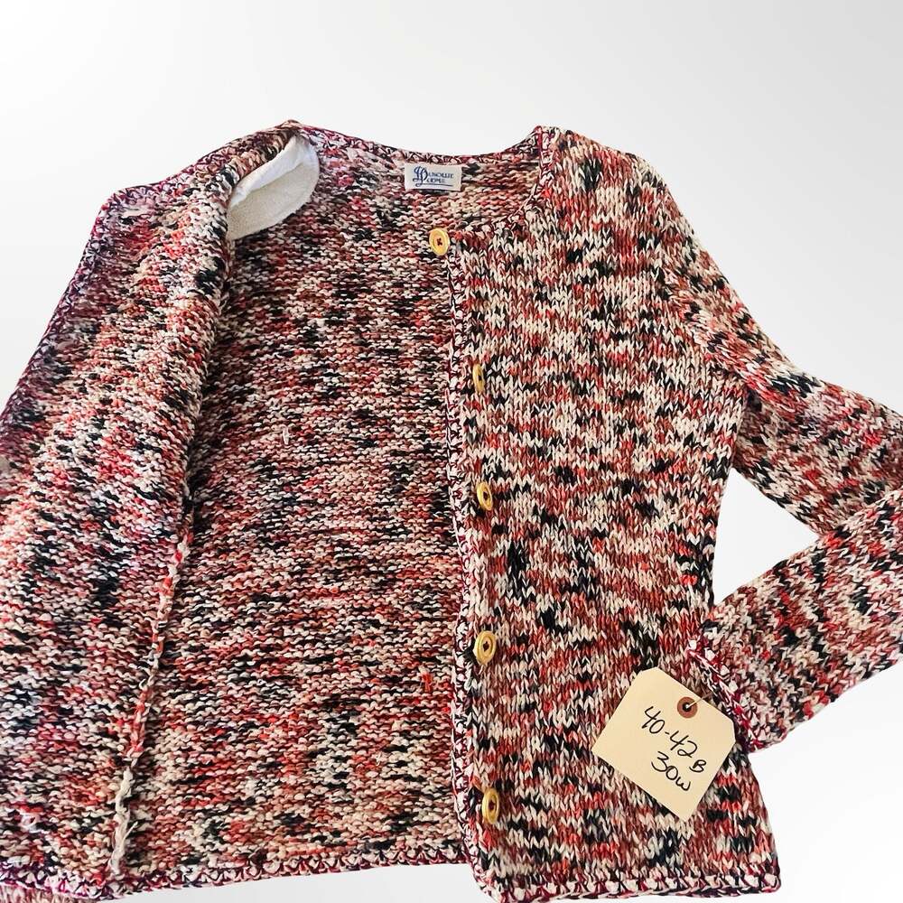 Dunollie Looms Multi-Color Knit Button Cardigan - Picture 5 of 9